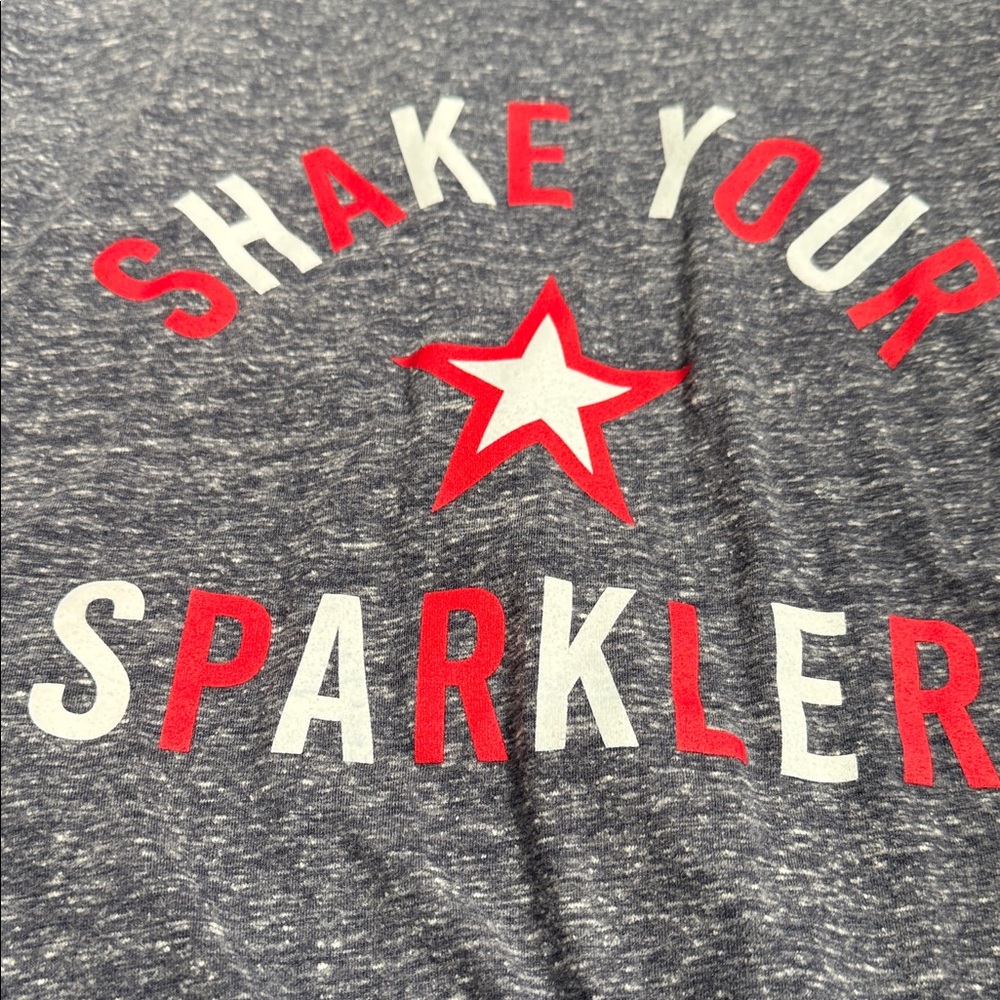 Gray Graphic Tee with Red Accents - Picture 4 of 5